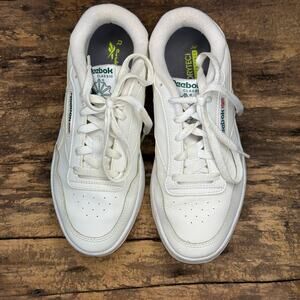 Reebok Club C 85 Classic White Green Leather Sneakers Size 8